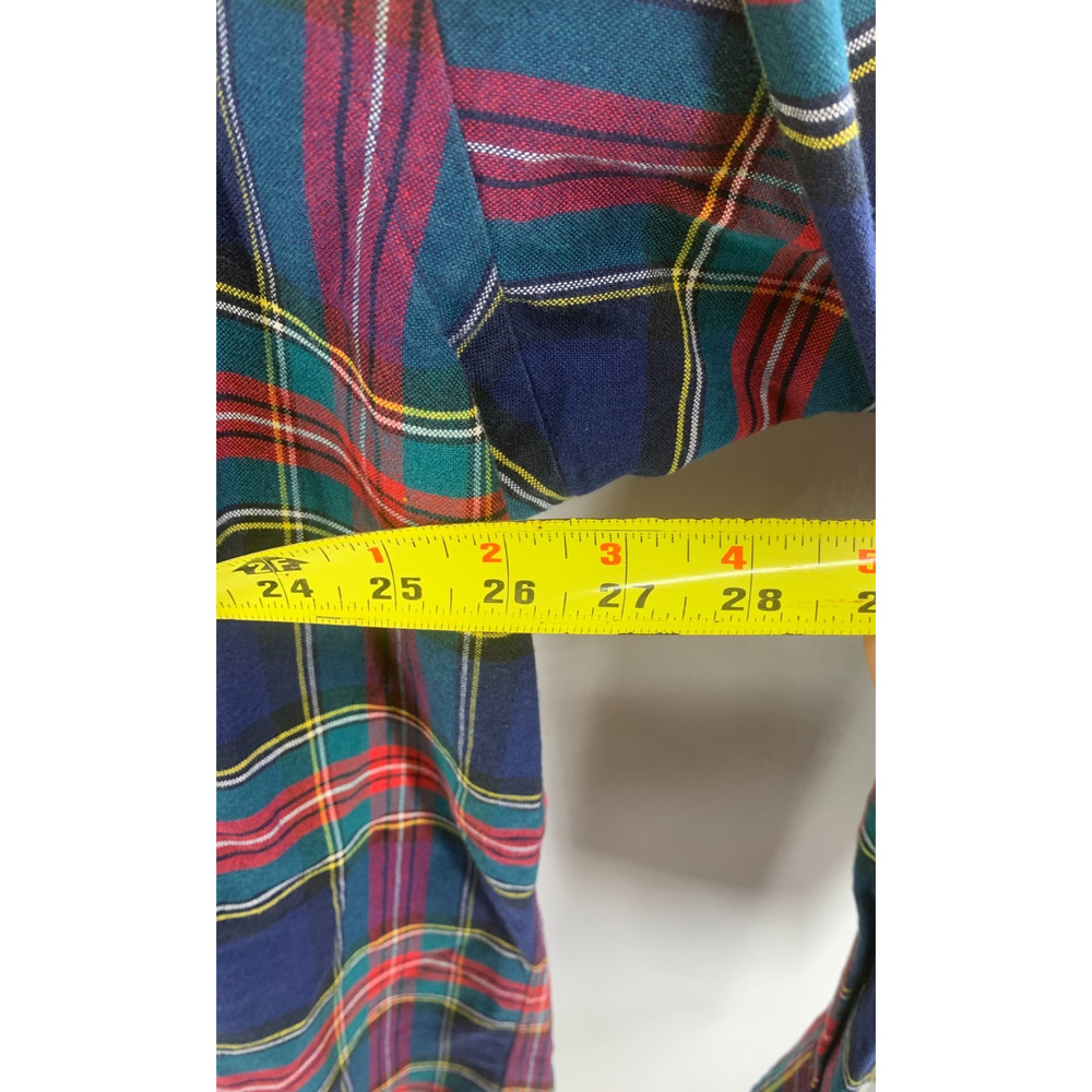 VTG Ralph Lauren Blake Terrier Dog Mens Large Button Down Shirt Tartan Plaid - Picture 5 of 7